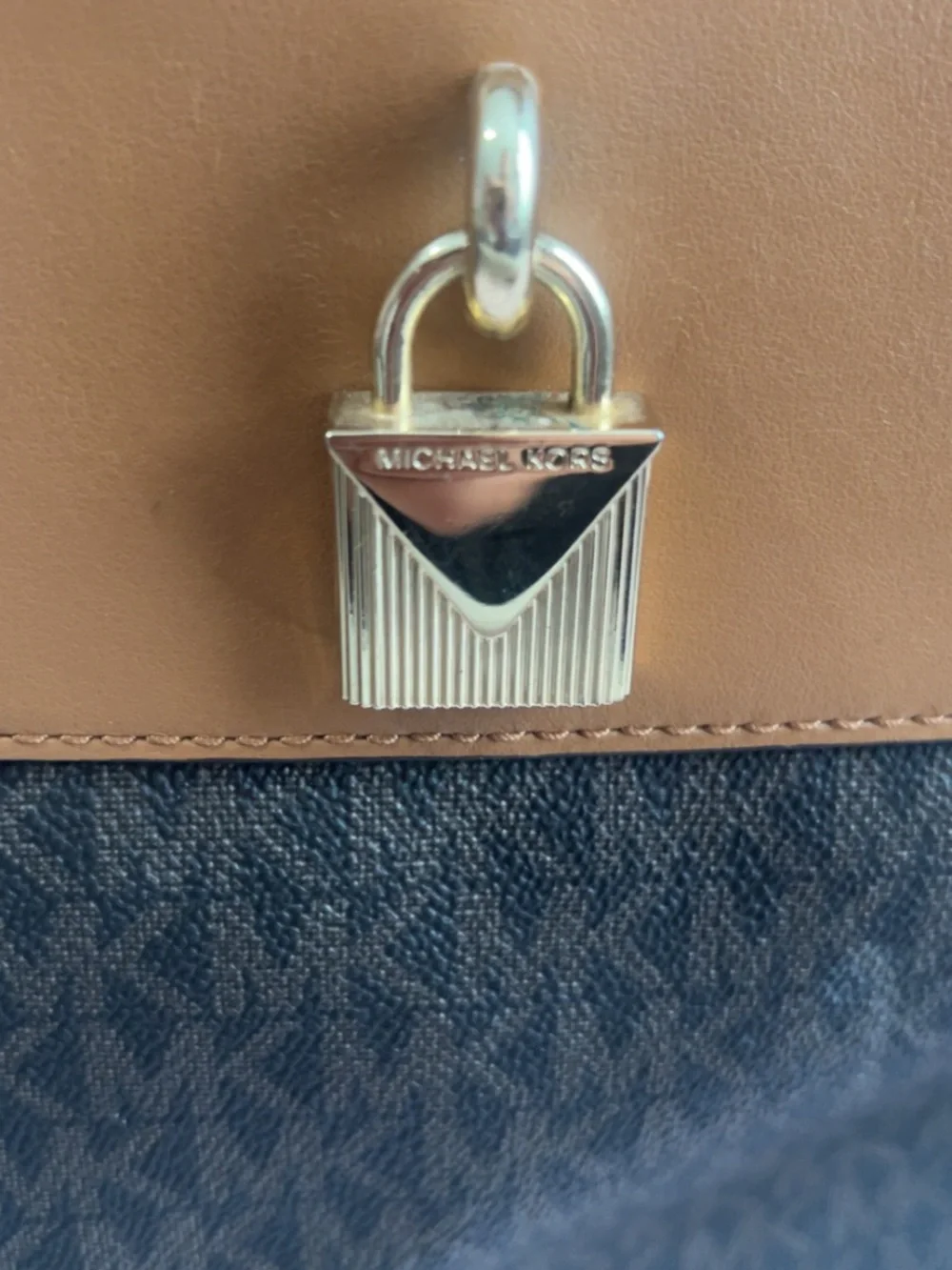 Michael Kors Brown and Dark Brown Signature Tote - Picture 3 of 6